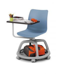 Campus tray chair with table